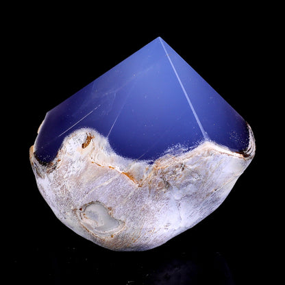 Nicedony 2.5" Blue Chalcedony Hand Carved Crystal Polished Point - View 4