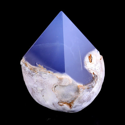 Nicedony 2.5" Blue Chalcedony Hand Carved Crystal Polished Point - View 7
