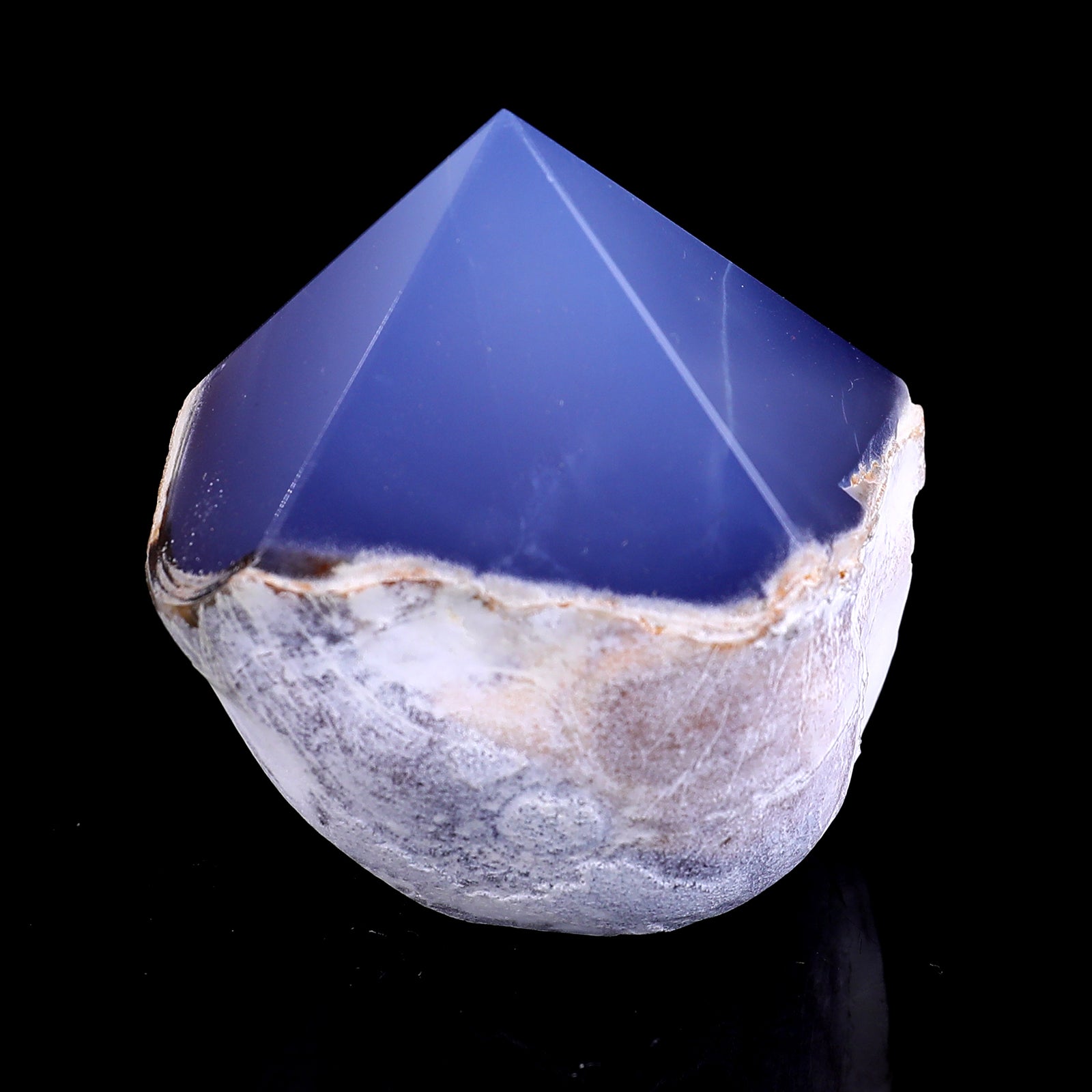 Nicedony 2.5" Blue Chalcedony Hand Carved Crystal Polished Point - View 2