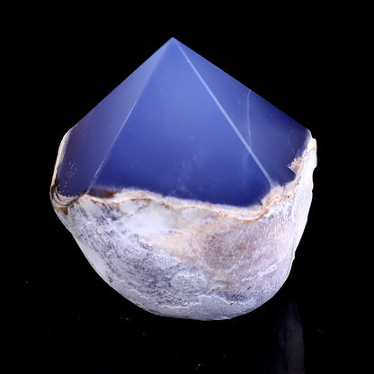 Nicedony 2.5" Blue Chalcedony Hand Carved Crystal Polished Point - View 2