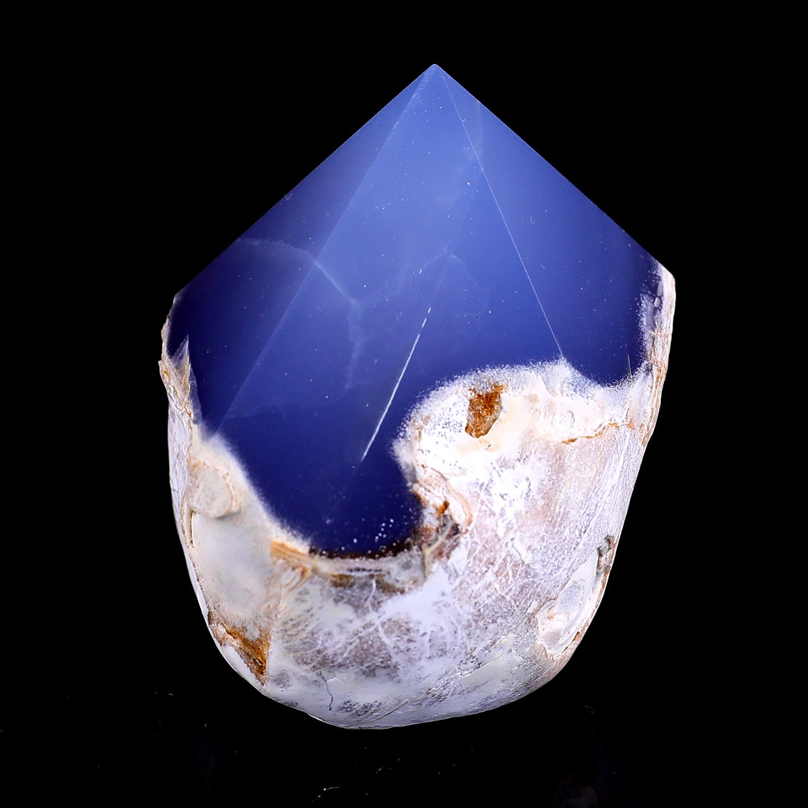 Nicedony 2.5" Blue Chalcedony Hand Carved Crystal Polished Point - View 6