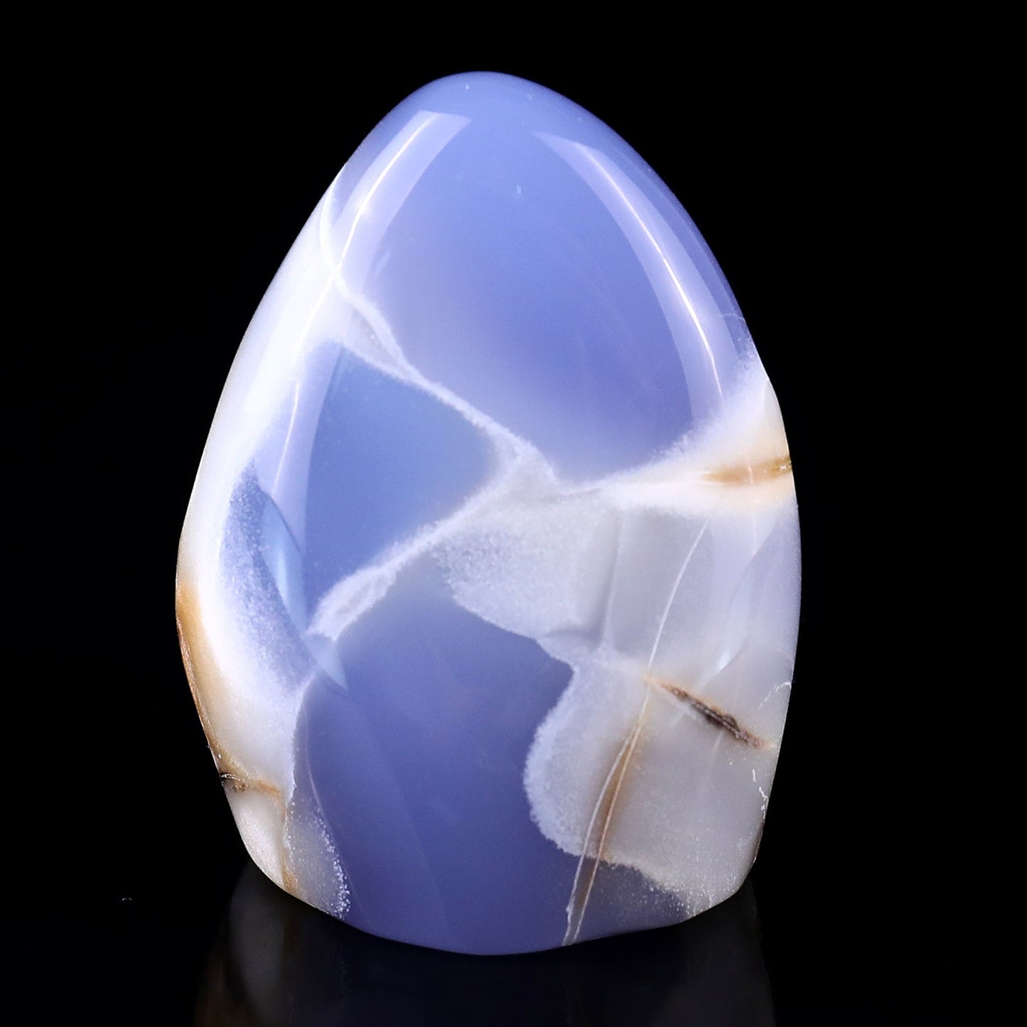 Nicedony 2.5" Blue Chalcedony Hand Carved Crystal Polished Stone - View 3
