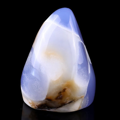 Nicedony 2.5" Blue Chalcedony Hand Carved Crystal Polished Stone - View 4