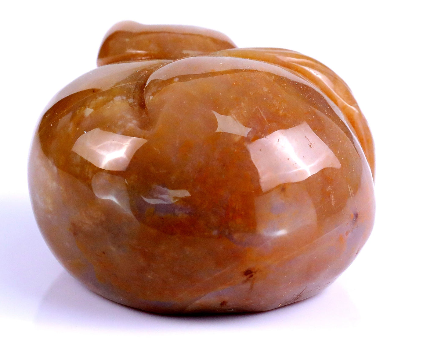Nicedony 2.5" Chalcedony Hand Carved Crystal Sleepy Cat Sculpture - View 4