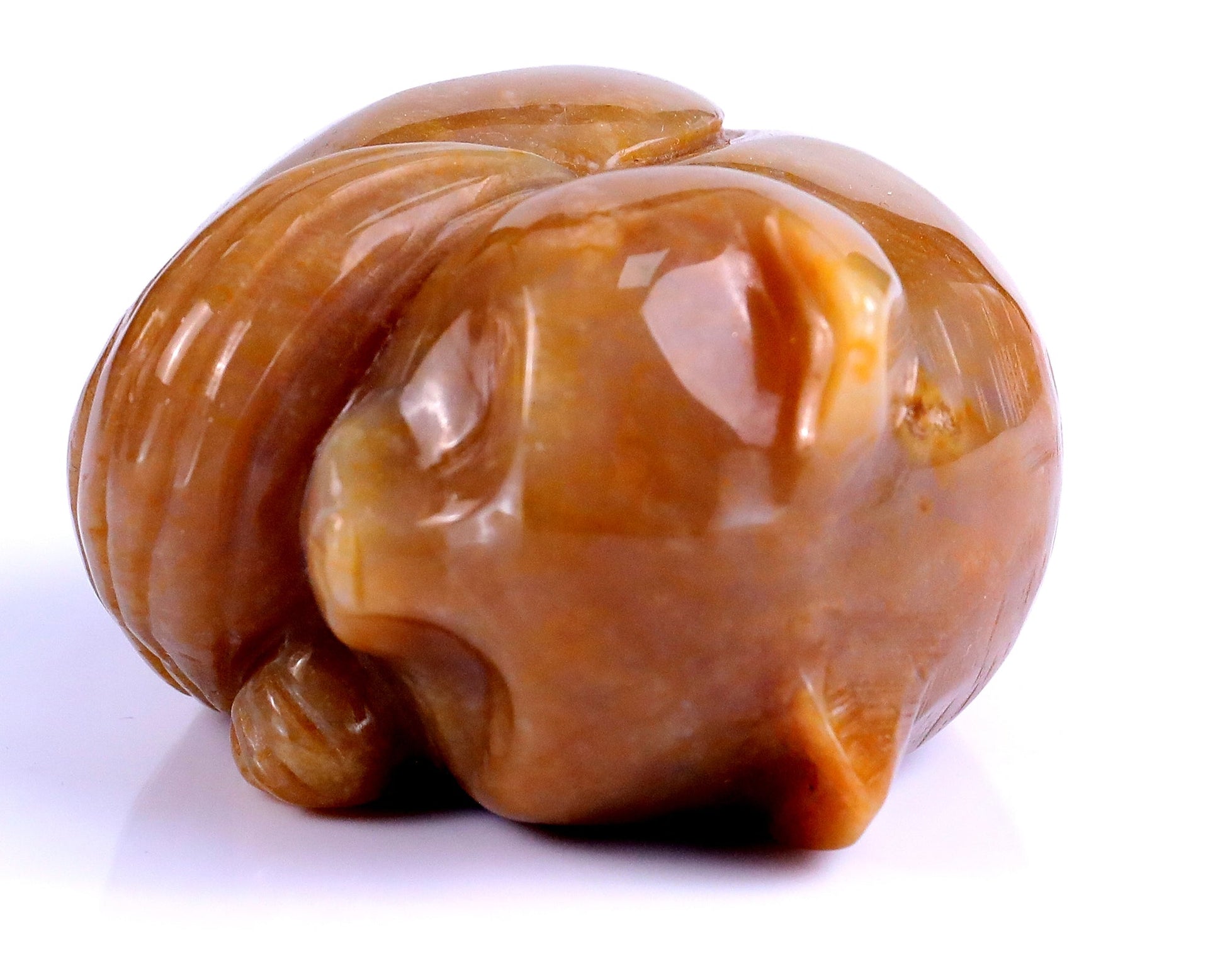 Nicedony 2.5" Chalcedony Hand Carved Crystal Sleepy Cat Sculpture - View 7