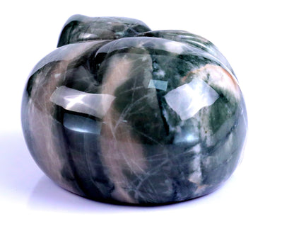 Nicedony 2.5" Jiulong Jade Hand Carved Crystal Sleepy Cat Sculpture - View 4