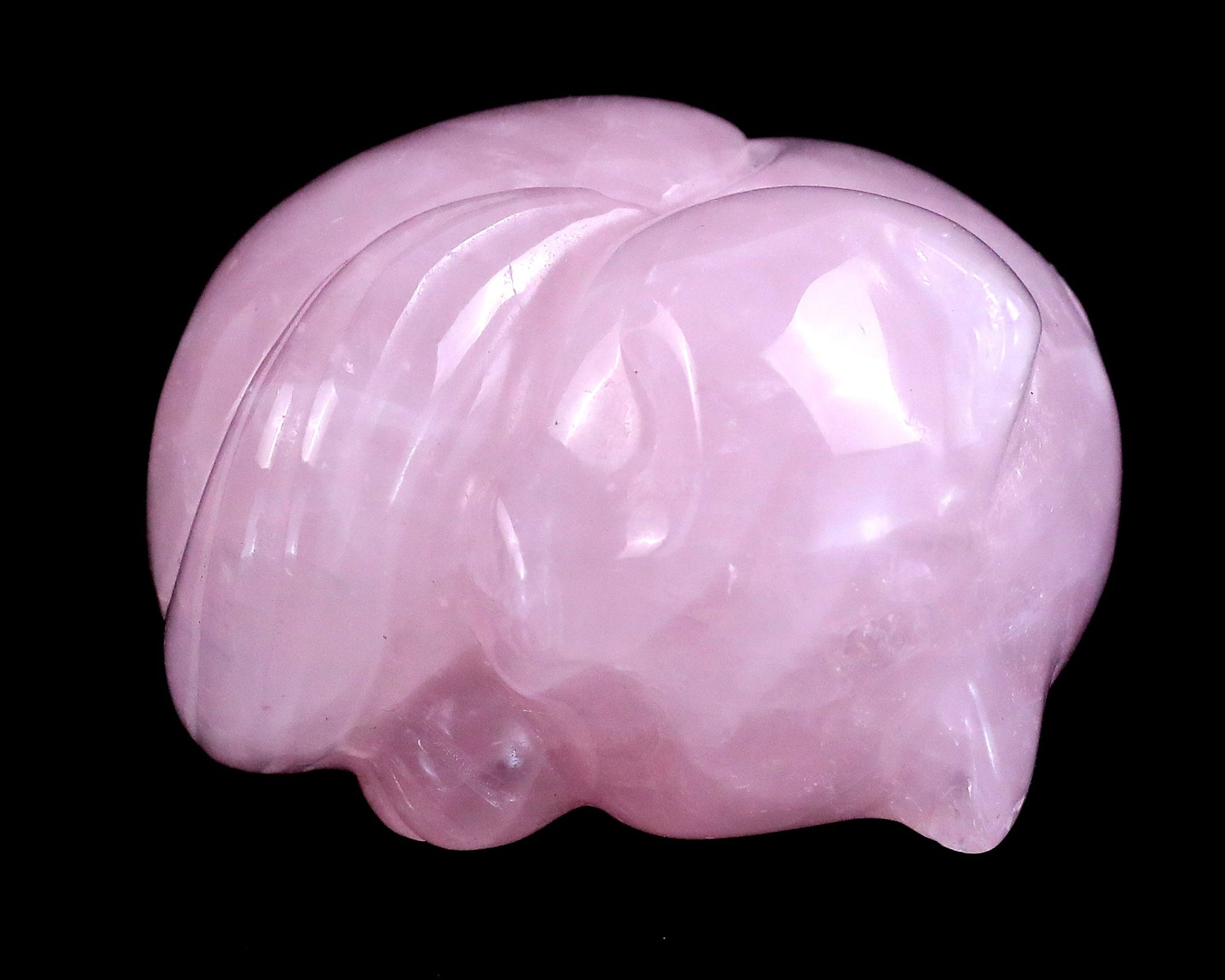 Nicedony 2.5" Rose Quartz Hand Carved Crystal Sleepy Cat Sculpture - View 7