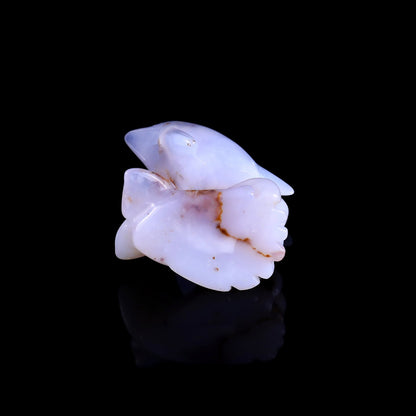 Nicedony 2.6" Blue Chalcedony Hand Carved Crystal Dolphin Sculpture - View 8