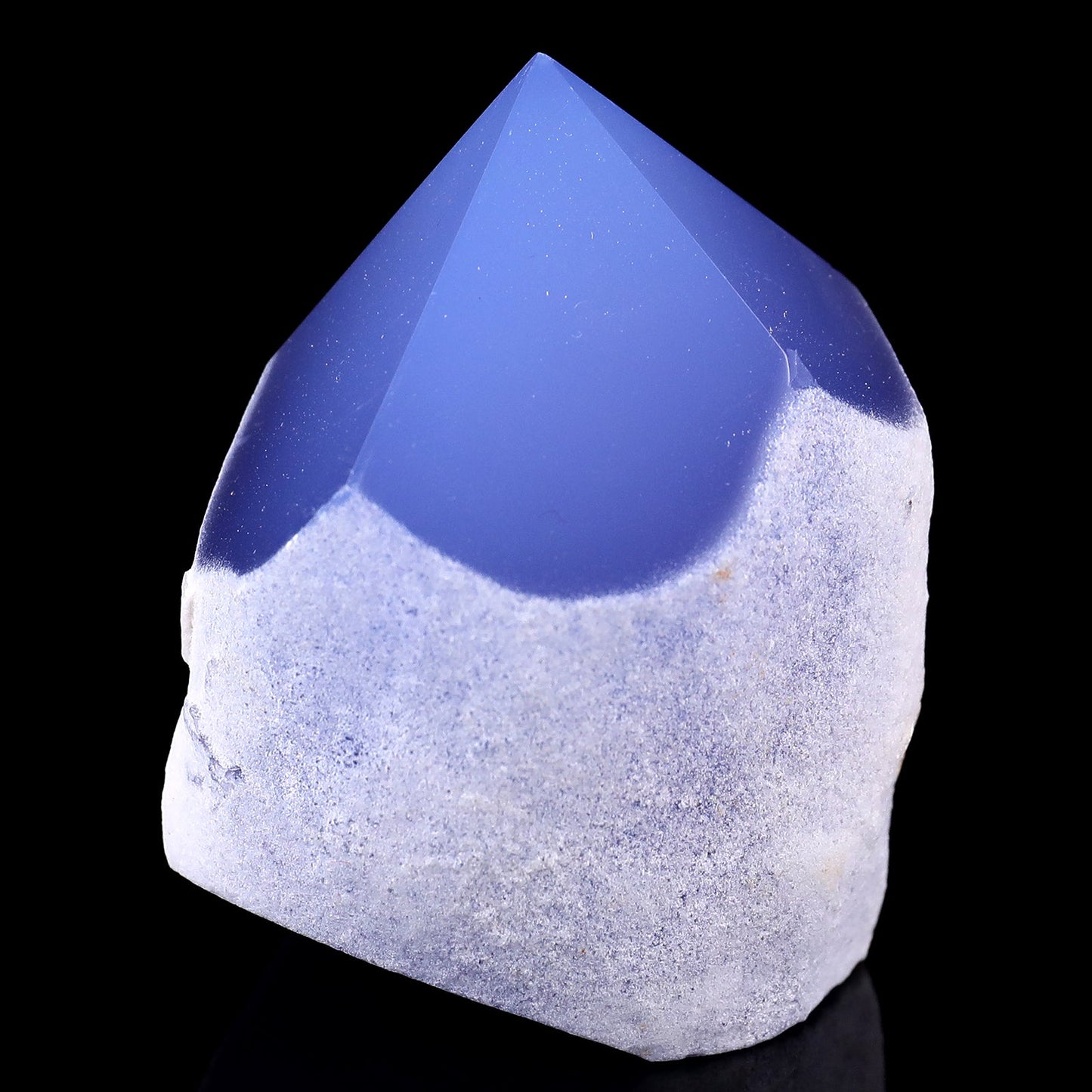 Nicedony 2.6" Blue Chalcedony Hand Carved Crystal Polished Point