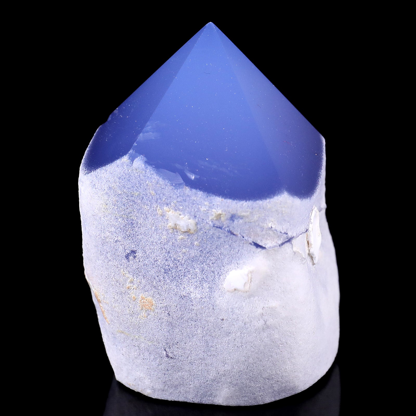Nicedony 2.6" Blue Chalcedony Hand Carved Crystal Polished Point - View 4