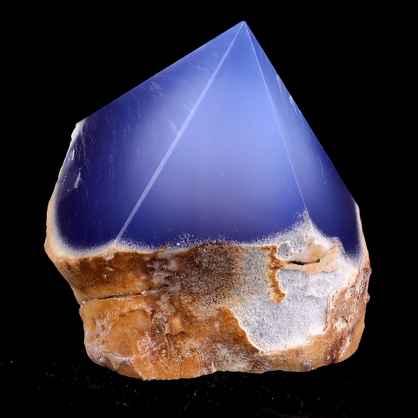 Nicedony 2.6" Blue Chalcedony Hand Carved Crystal Polished Point - View 2