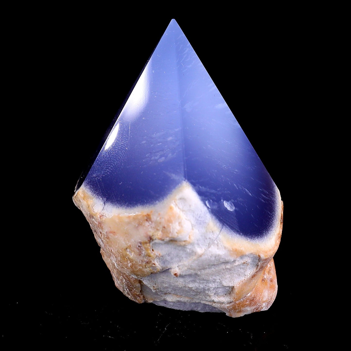Nicedony 2.6" Blue Chalcedony Hand Carved Crystal Polished Point - View 5