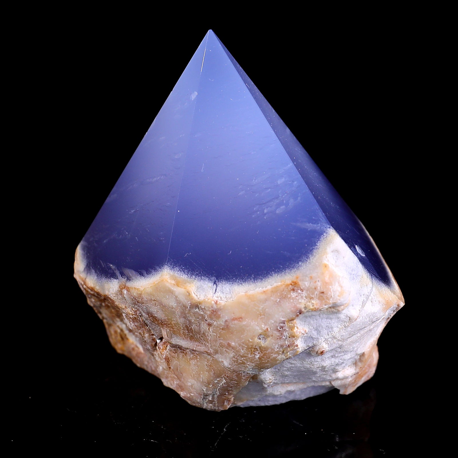 Nicedony 2.6" Blue Chalcedony Hand Carved Crystal Polished Point
