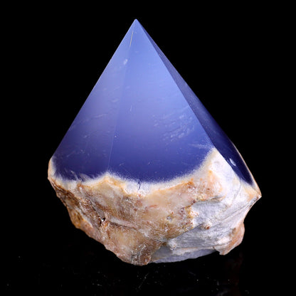 Nicedony 2.6" Blue Chalcedony Hand Carved Crystal Polished Point