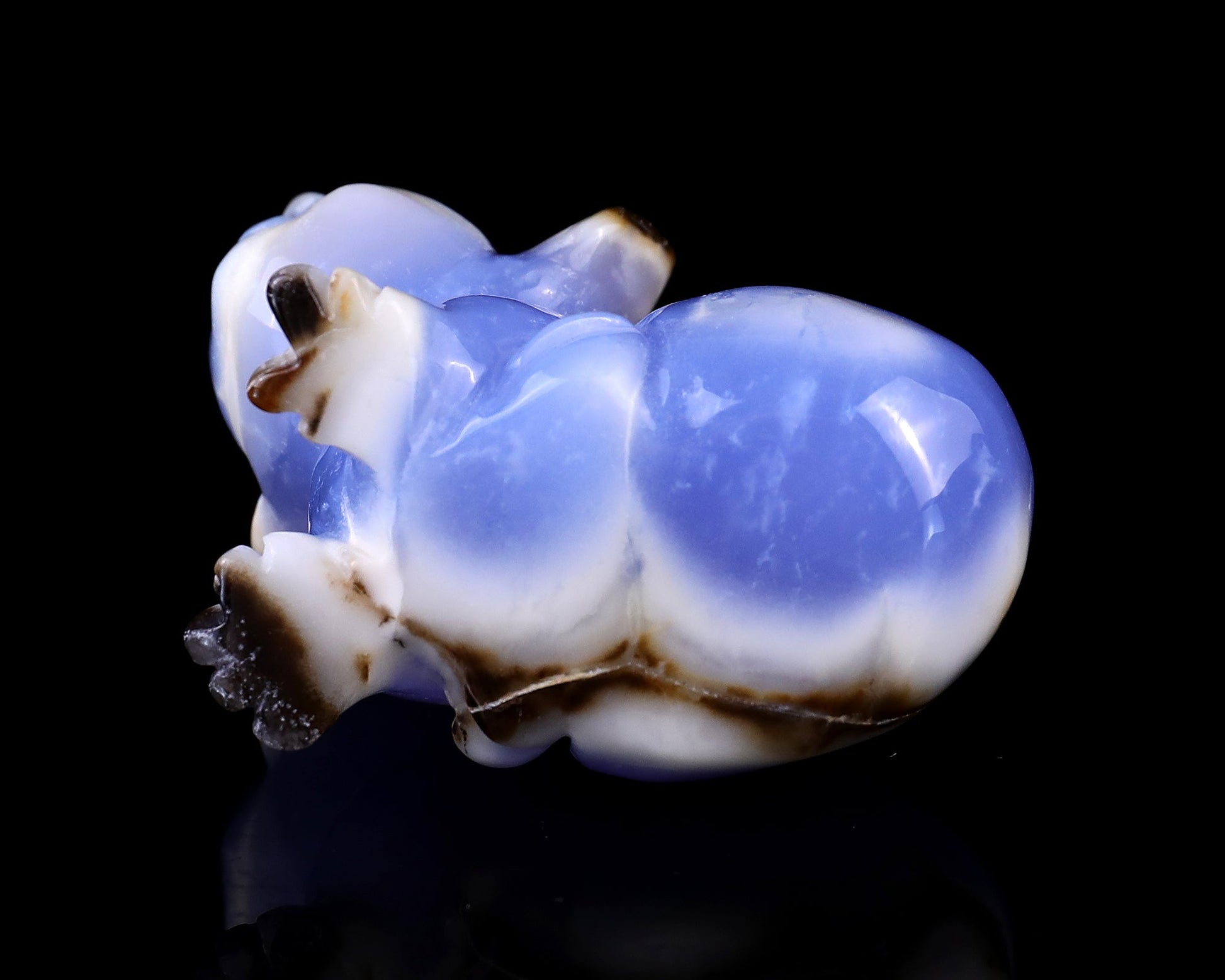 Nicedony 2.7" Blue Chalcedony Hand Carved Crystal Koala Sculpture - View 6