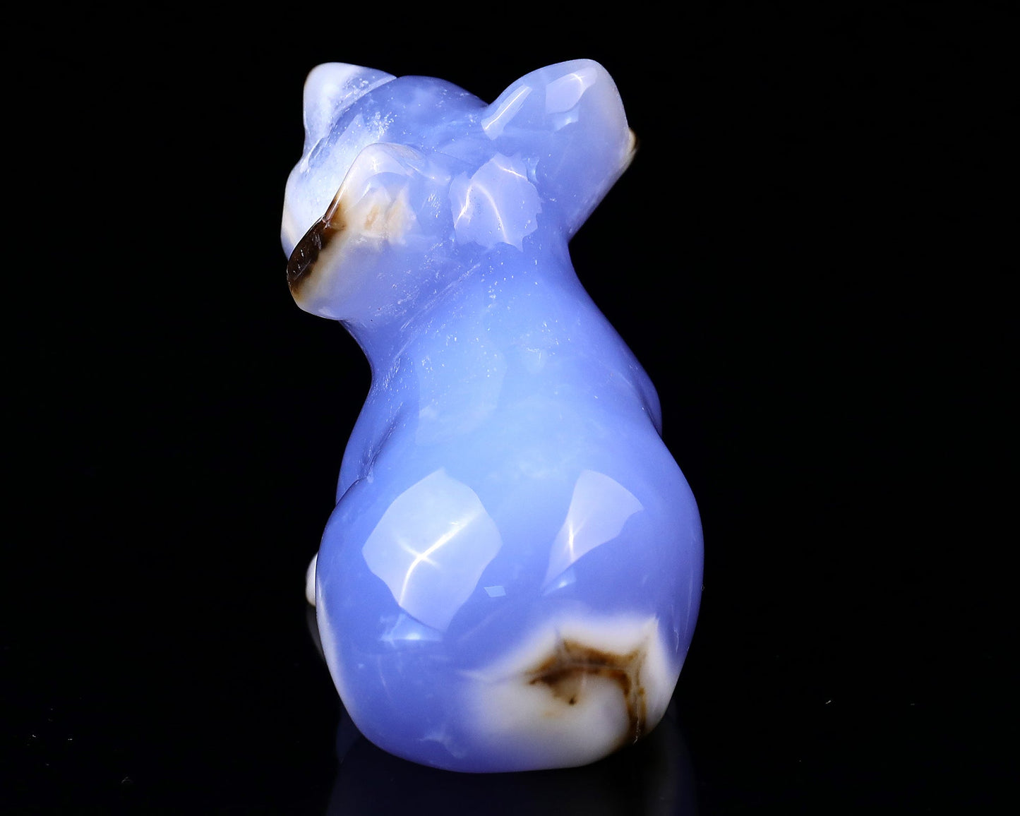 Nicedony 2.7" Blue Chalcedony Hand Carved Crystal Koala Sculpture - View 5