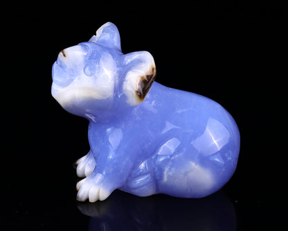 Nicedony 2.7" Blue Chalcedony Hand Carved Crystal Koala Sculpture - View 7
