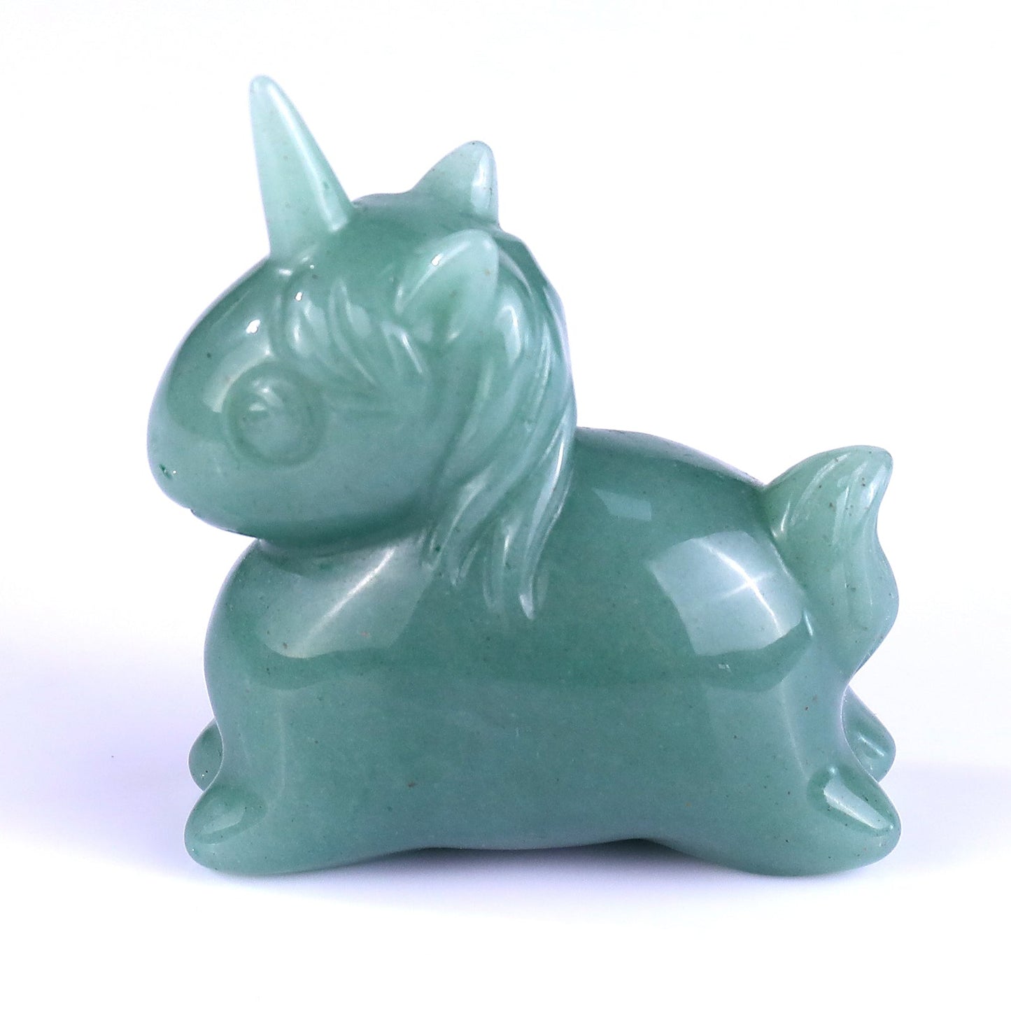 Nicedony 2.7" Green Aventurine Hand Carved Crystal Unicorn Sculpture - View 7