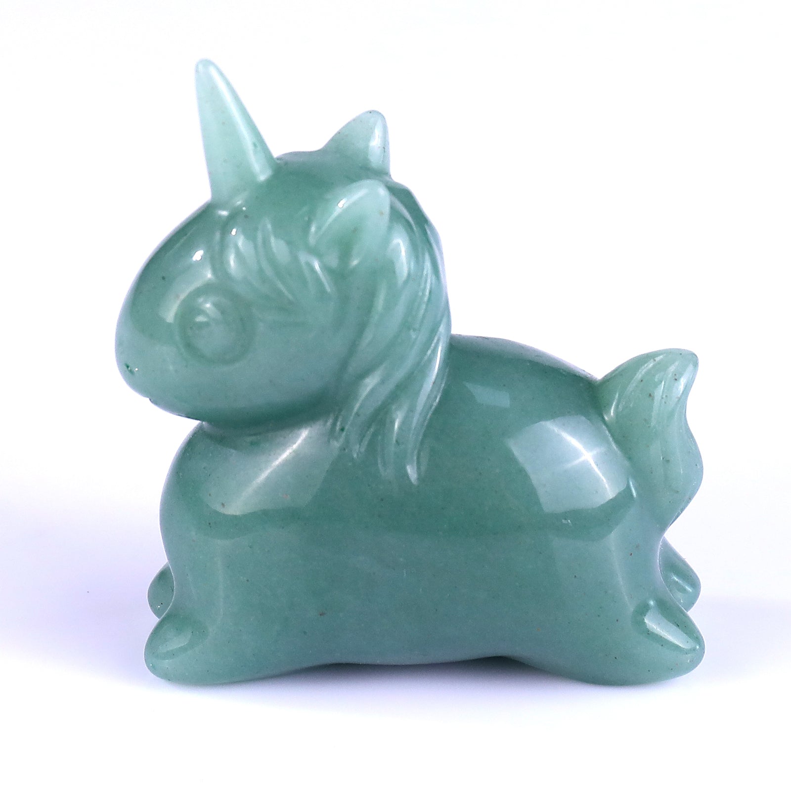 Nicedony 2.7" Green Aventurine Hand Carved Crystal Unicorn Sculpture - View 7