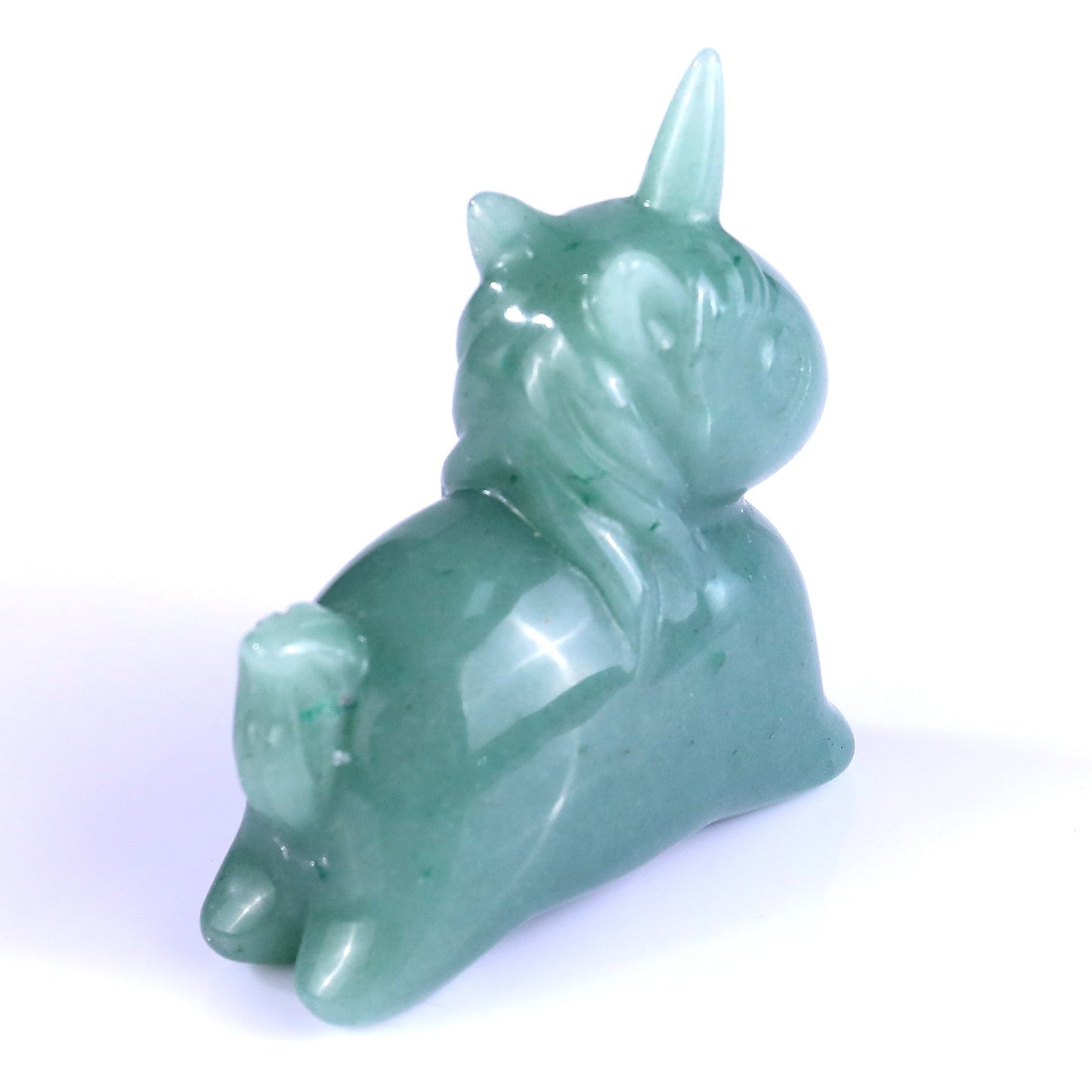 Nicedony 2.7" Green Aventurine Hand Carved Crystal Unicorn Sculpture - View 4