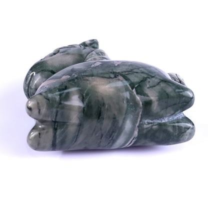 Nicedony 2.7" Jiulong Jade Hand Carved Crystal Unicorn Sculpture - View 8