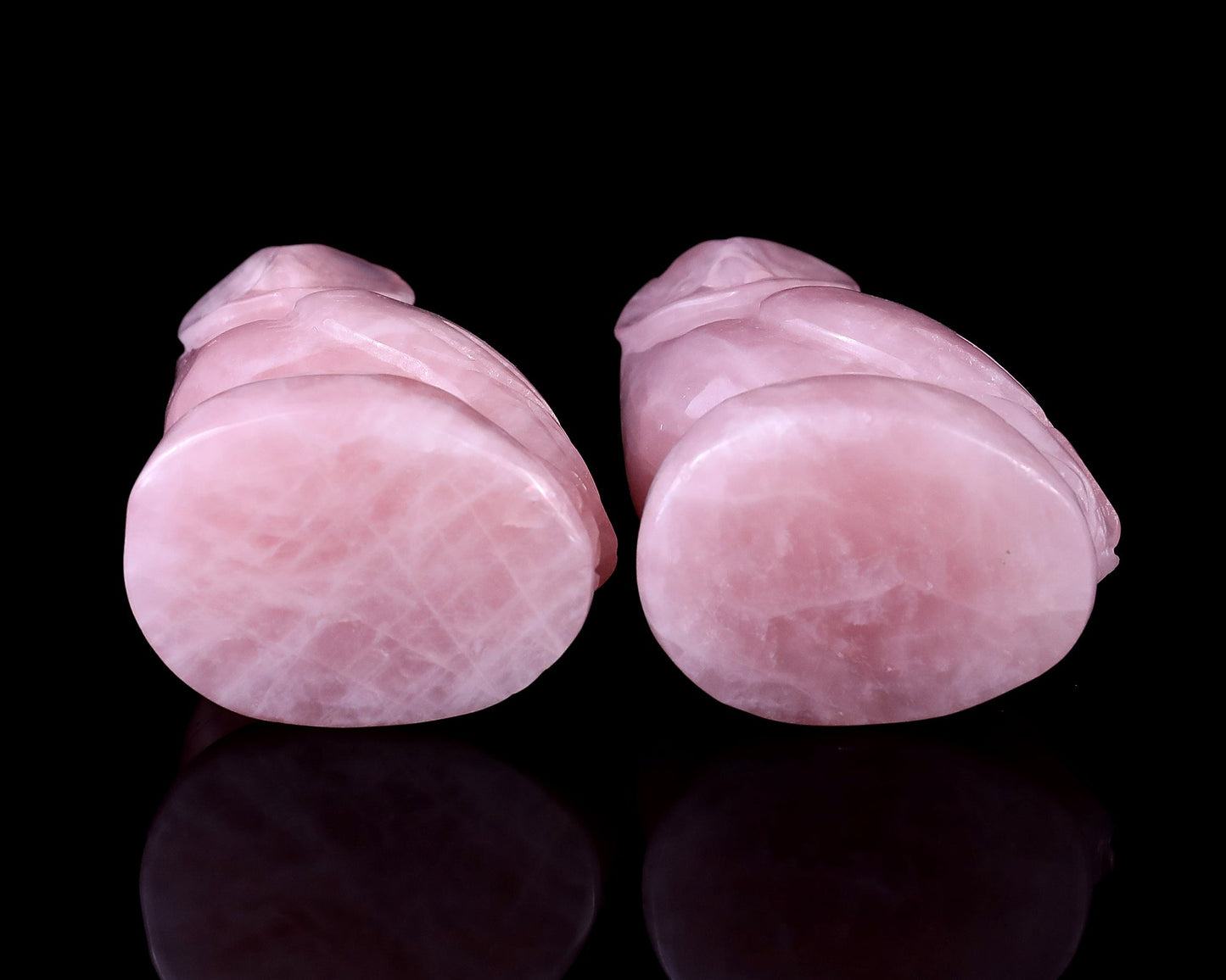 Nicedony 2.7" Rose Quartz Hand Carved Crystal Owl Sculpture - View 5