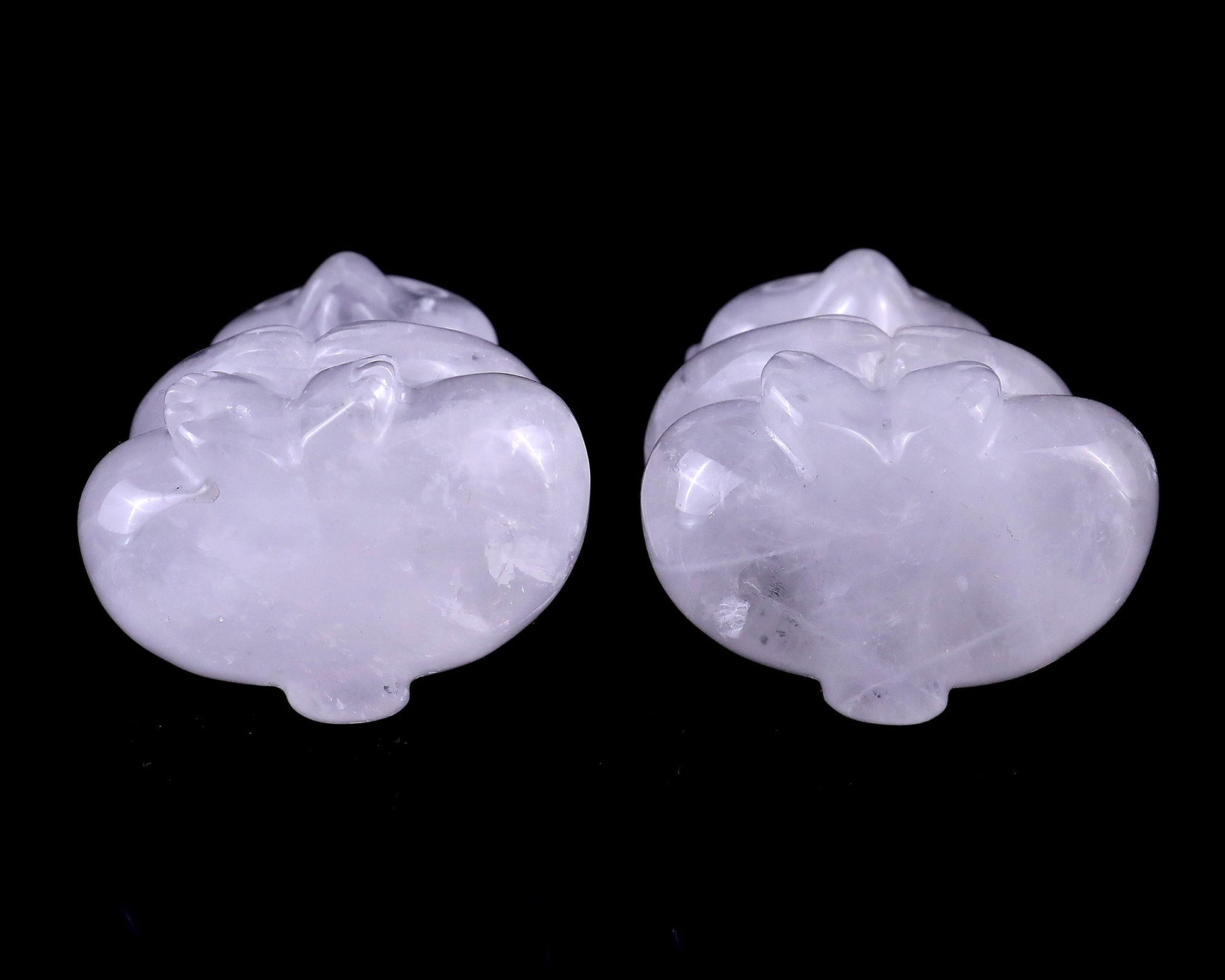 Nicedony 2.8" Angolan Quartz Hand Carved Crystal Panda Sculpture - View 6