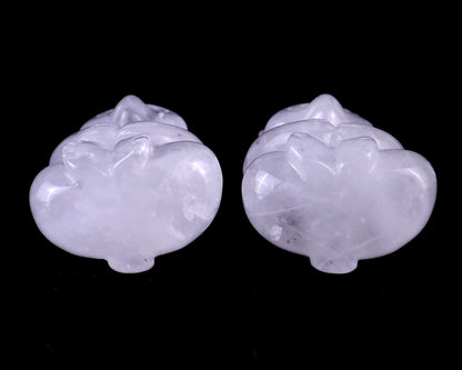 Nicedony 2.8" Angolan Quartz Hand Carved Crystal Panda Sculpture - View 6