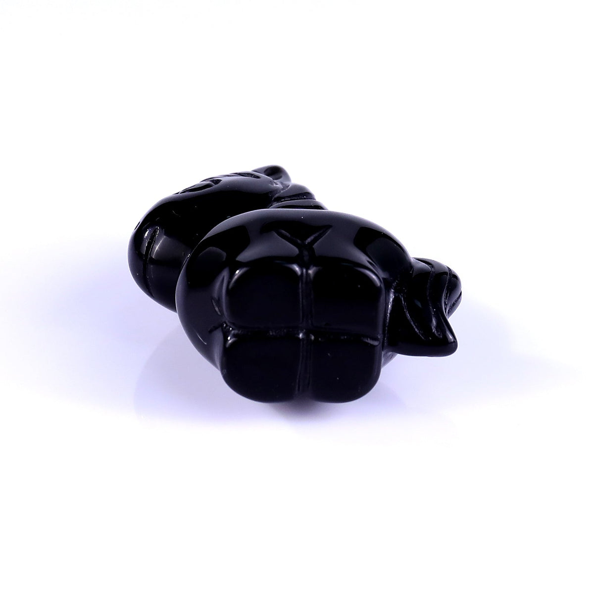 Nicedony 2.8" Black Obsidian Hand Carved Crystal Unicorn Sculpture (SKU: 2100282) - Photo 8