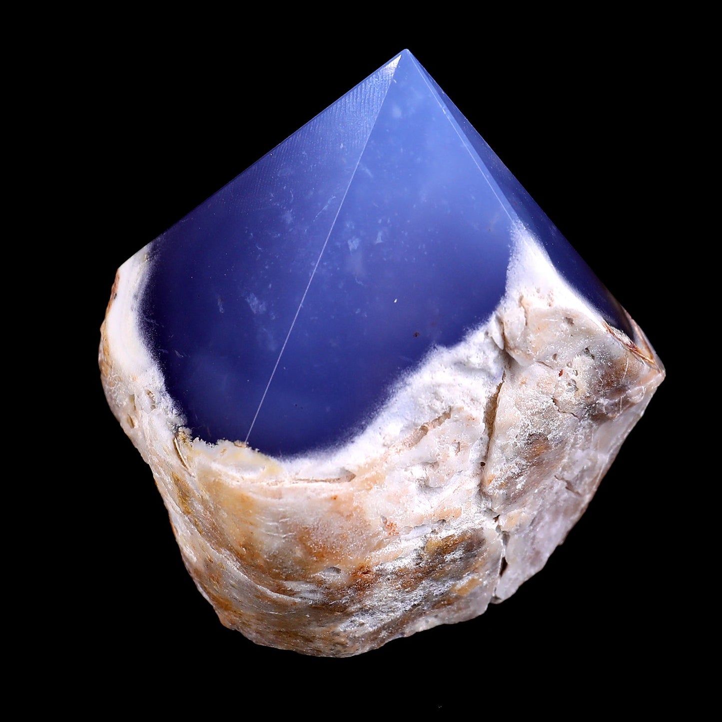 Nicedony 2.8" Blue Chalcedony Hand Carved Crystal Polished Point - View 4