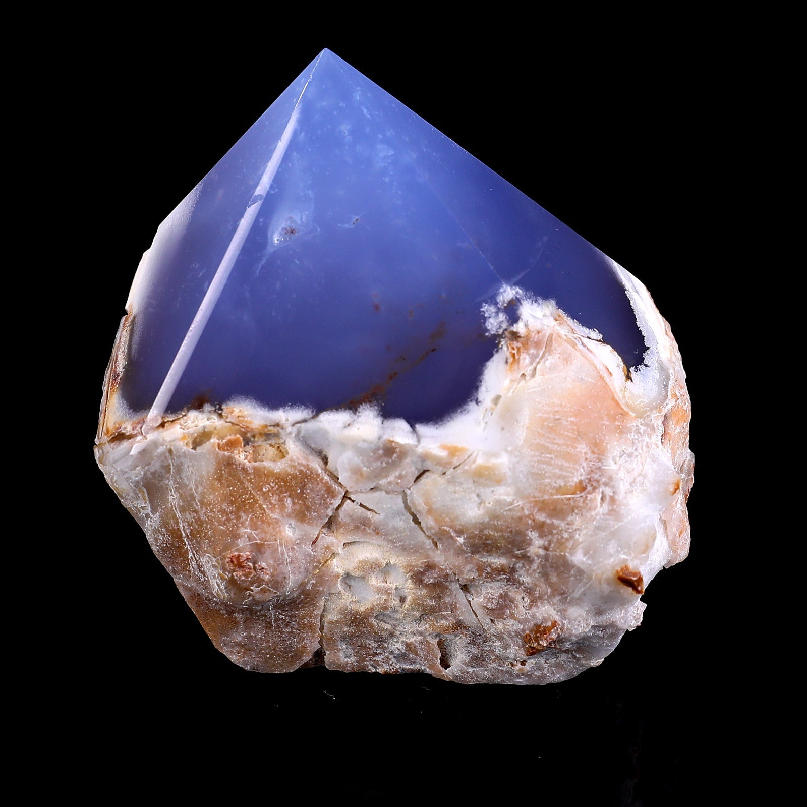 Nicedony 2.8" Blue Chalcedony Hand Carved Crystal Polished Point - View 2