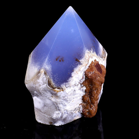 Nicedony 2.8" Blue Chalcedony Hand Carved Crystal Polished Point