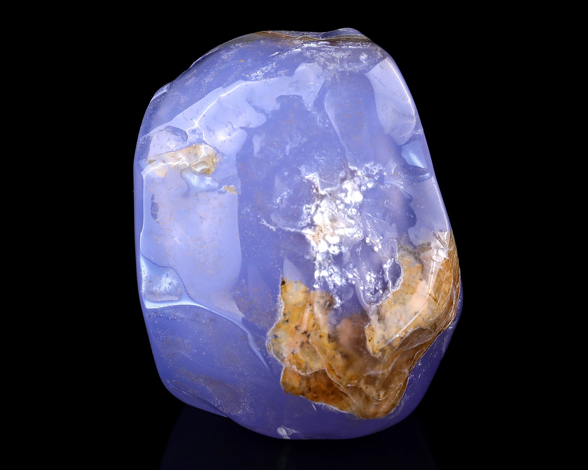 Nicedony 2.8" Blue Chalcedony Hand Carved Skull Sculpture - View 19