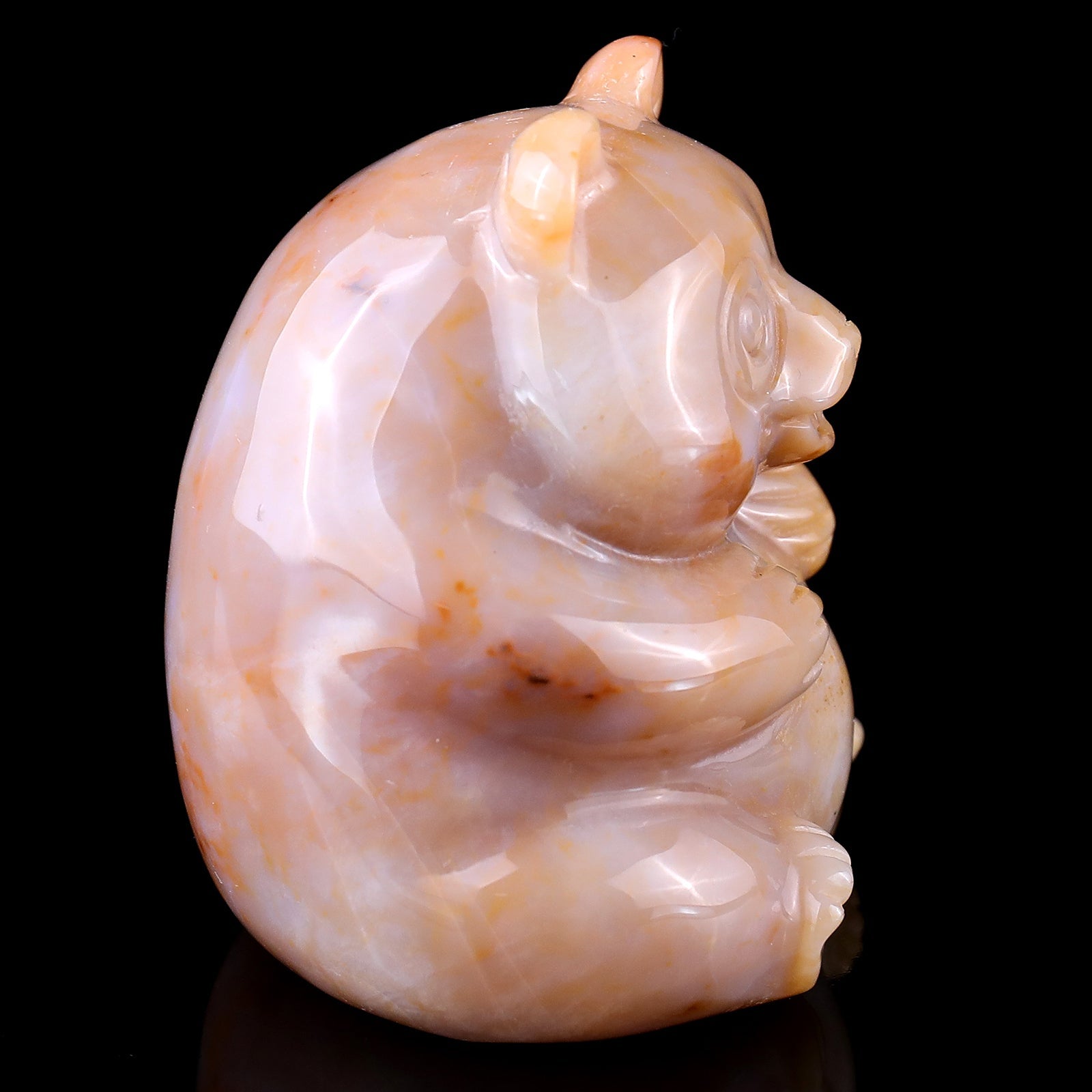 Nicedony 2.8" Chalcedony Hand Carved Crystal Panda Sculpture - View 12