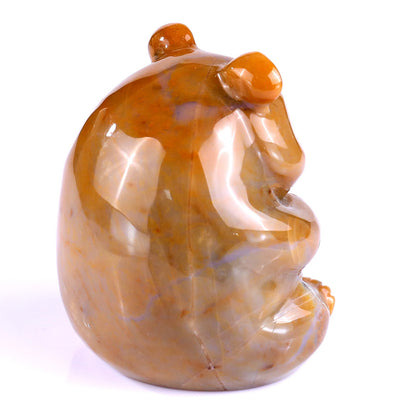Nicedony 2.8" Chalcedony Hand Carved Crystal Panda Sculpture - View 4