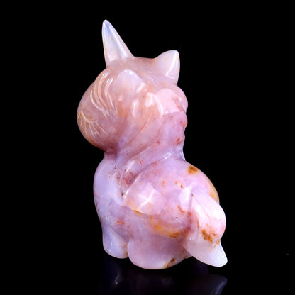 Nicedony 2.8" Chalcedony Hand Carved Crystal Unicorn Sculpture - View 6