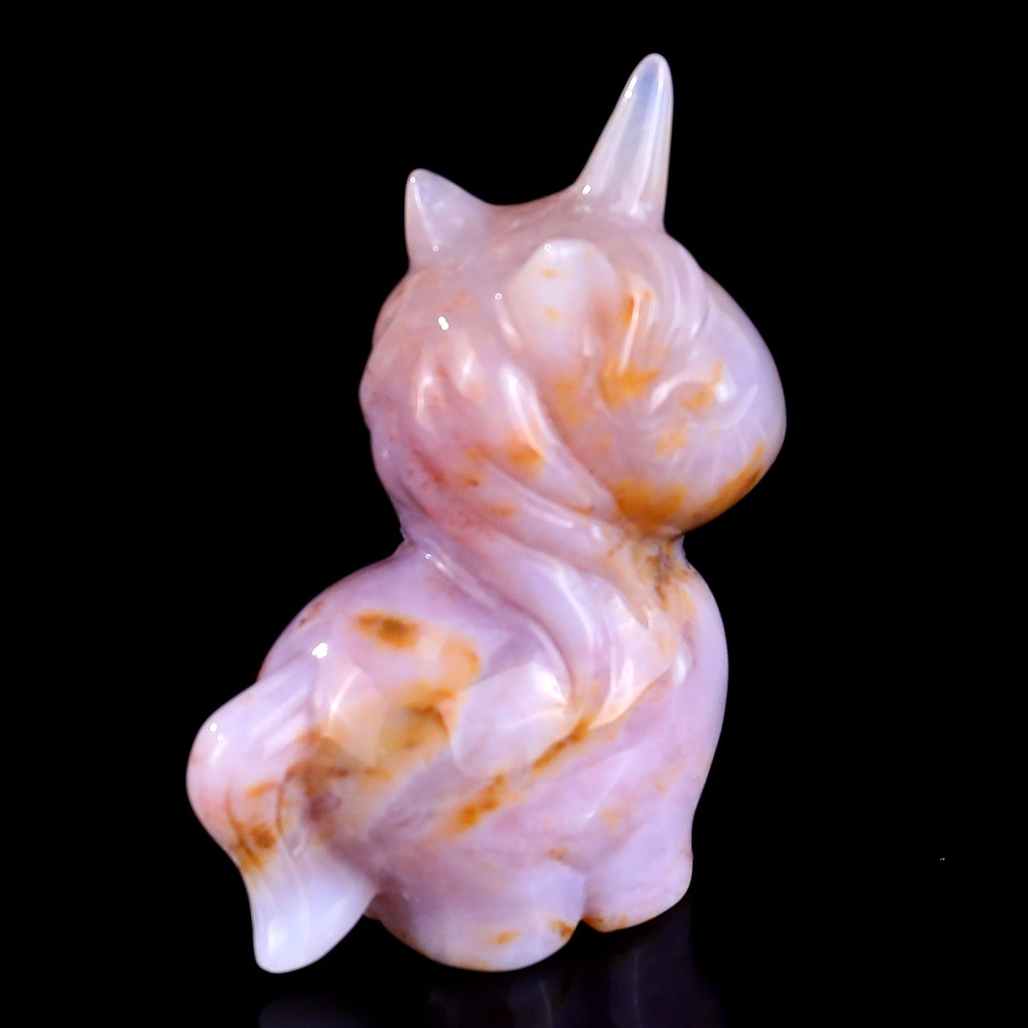 Nicedony 2.8" Chalcedony Hand Carved Crystal Unicorn Sculpture - View 4