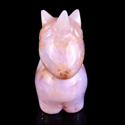 Nicedony 2.8" Chalcedony Hand Carved Crystal Unicorn Sculpture - View 2