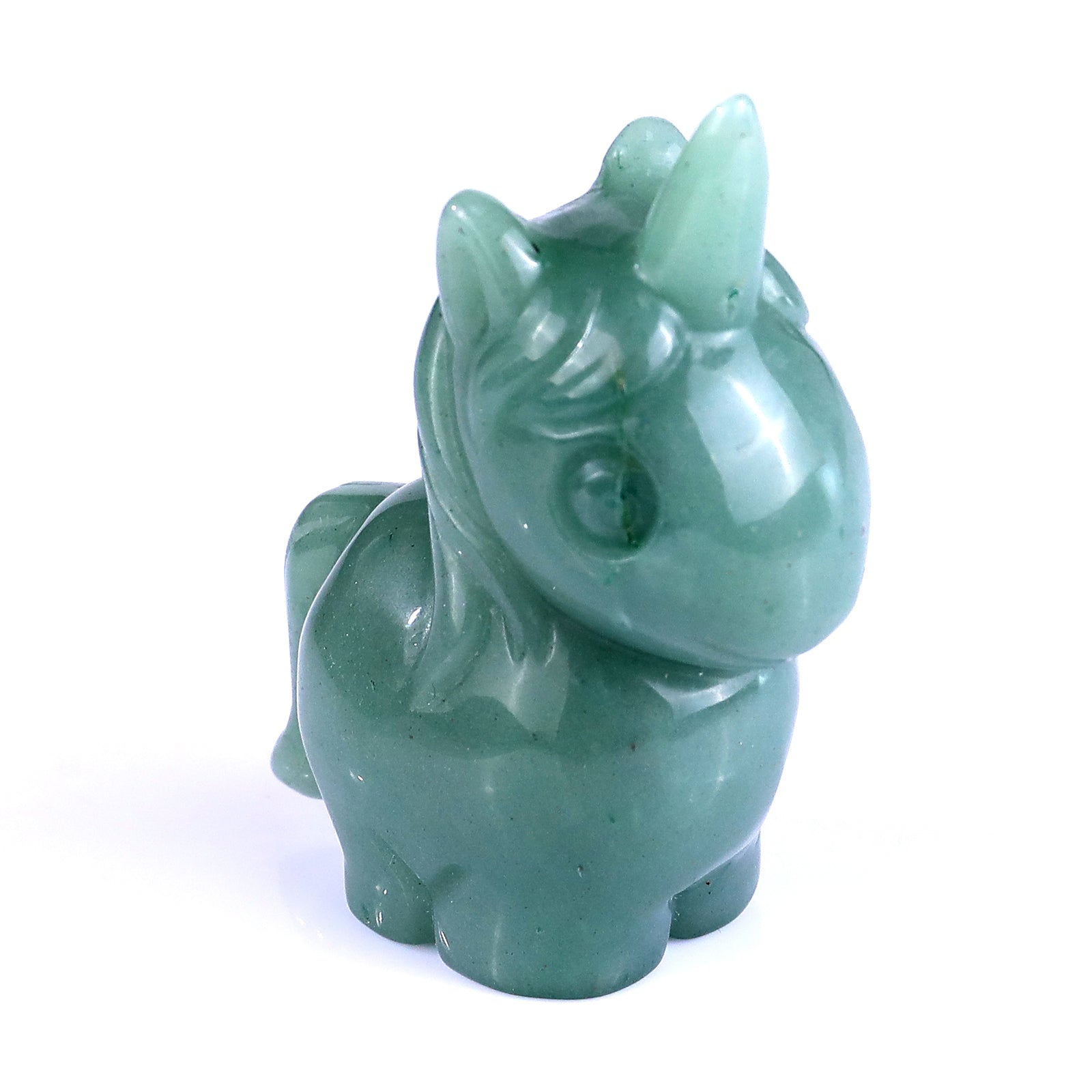 Nicedony 2.8" Green Aventurine Hand Carved Crystal Unicorn Sculpture