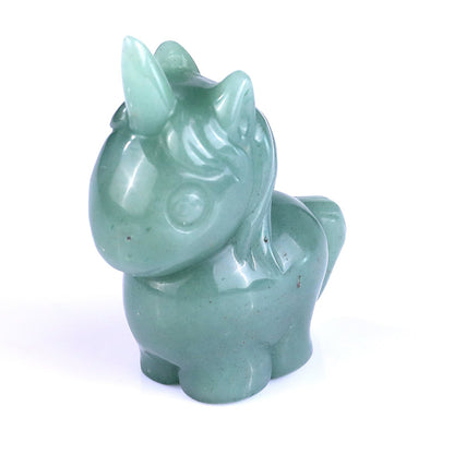 Nicedony 2.8" Green Aventurine Hand Carved Crystal Unicorn Sculpture - View 9