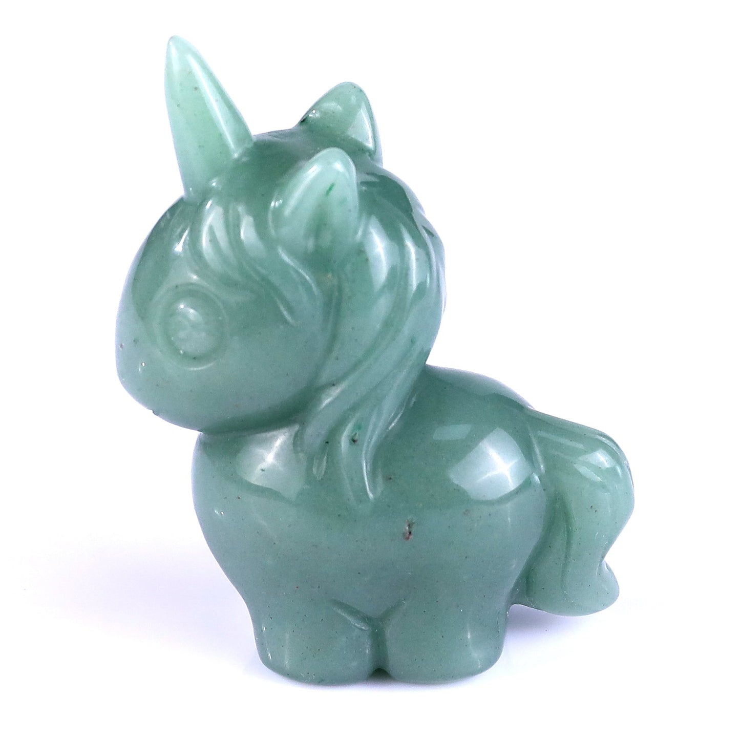 Nicedony 2.8" Green Aventurine Hand Carved Crystal Unicorn Sculpture - View 7