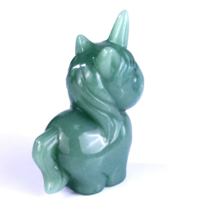 Nicedony 2.8" Green Aventurine Hand Carved Crystal Unicorn Sculpture - View 4