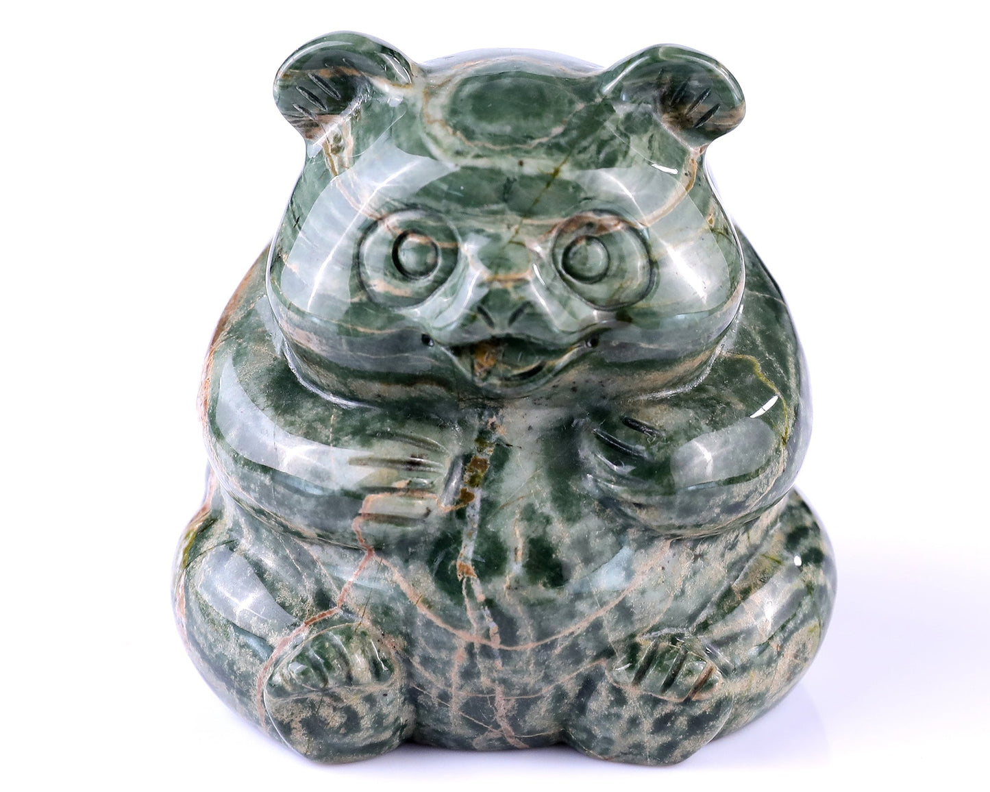 Nicedony 2.8" Jiulong Jade Hand Carved Crystal Panda Sculpture - View 20