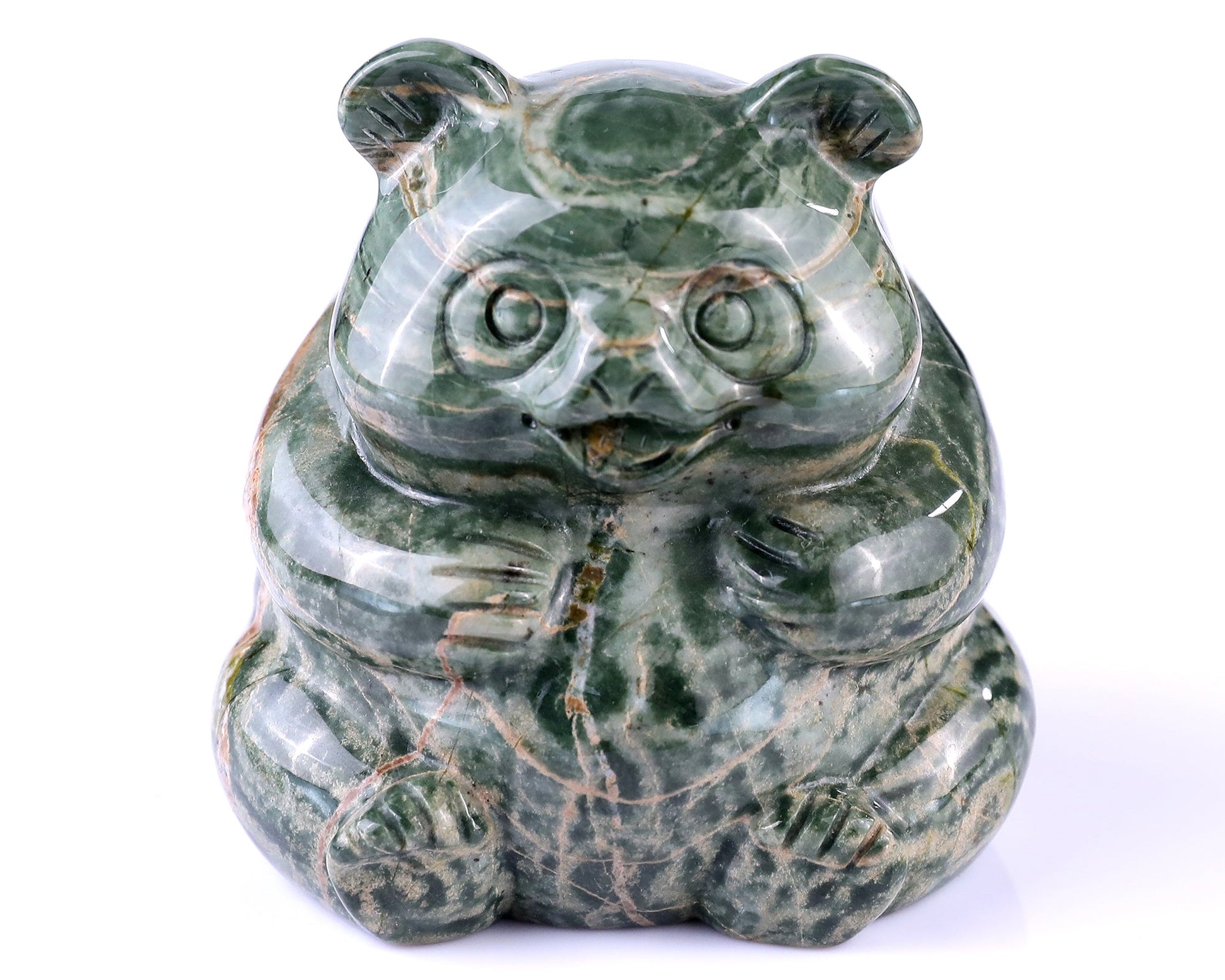 Nicedony 2.8" Jiulong Jade Hand Carved Crystal Panda Sculpture - View 20