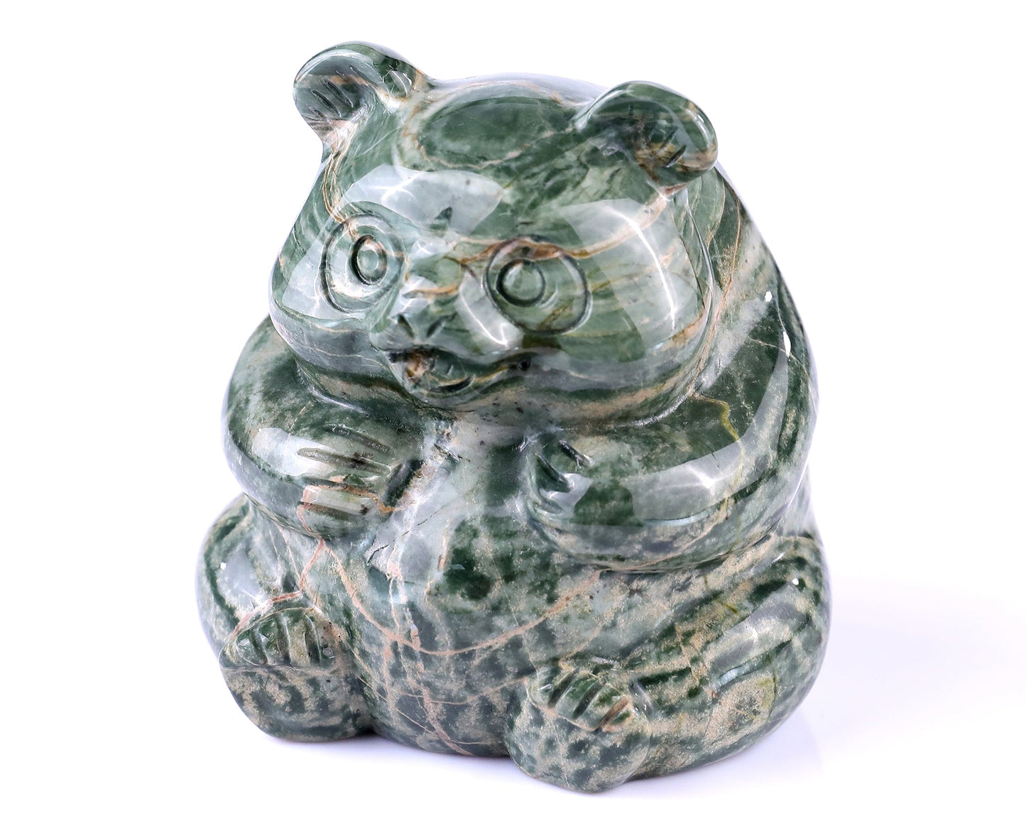 Nicedony 2.8" Jiulong Jade Hand Carved Crystal Panda Sculpture - View 27