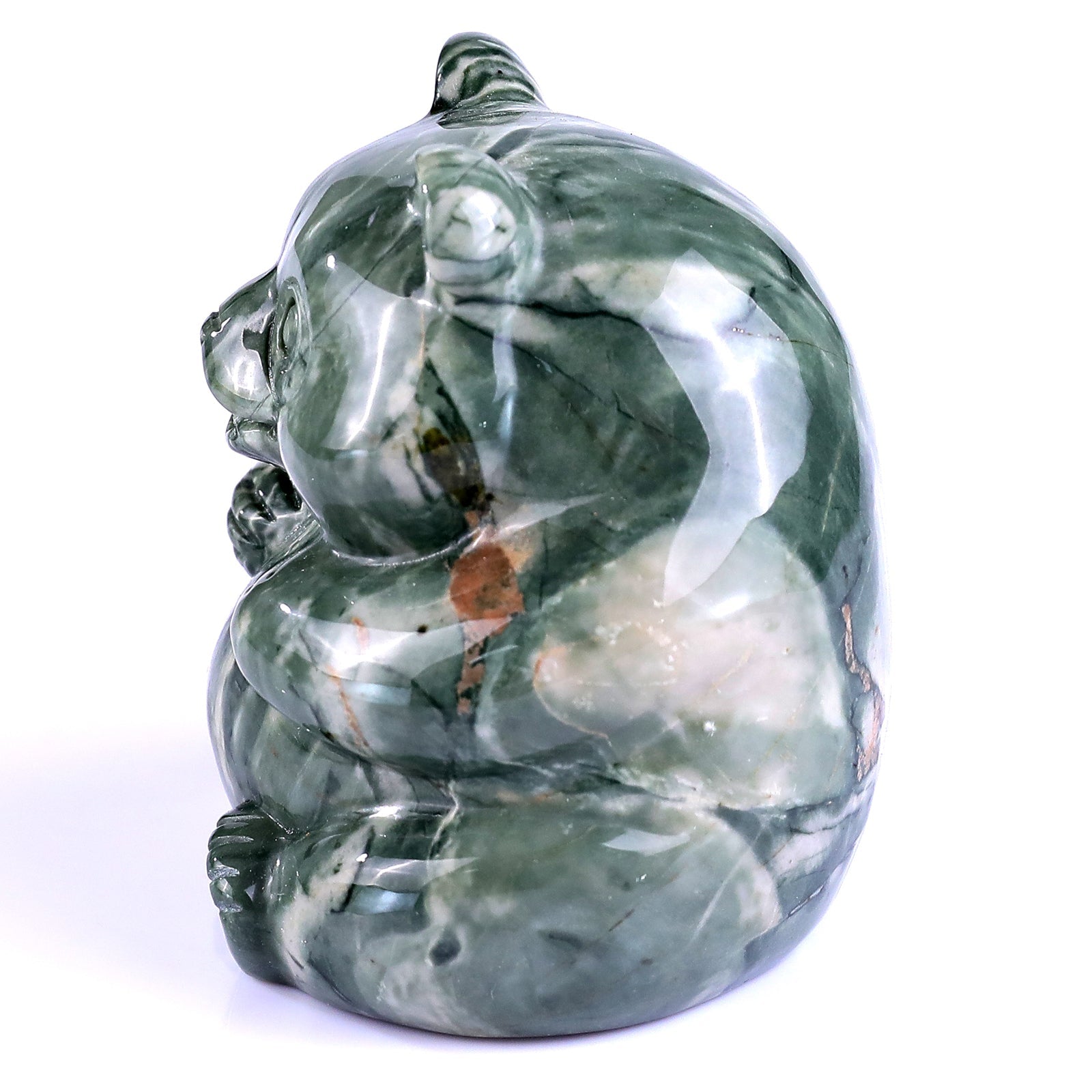Nicedony 2.8" Jiulong Jade Hand Carved Crystal Panda Sculpture - View 7