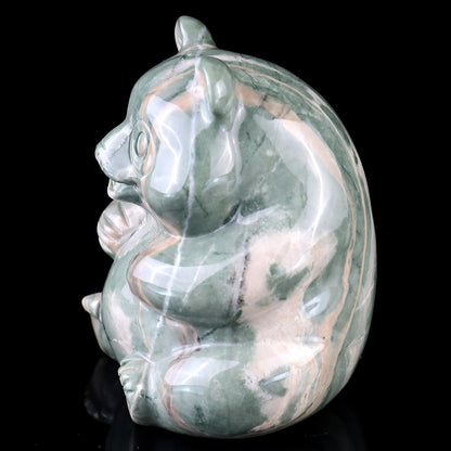 Nicedony 2.8" Jiulong Jade Hand Carved Crystal Panda Sculpture - View 15