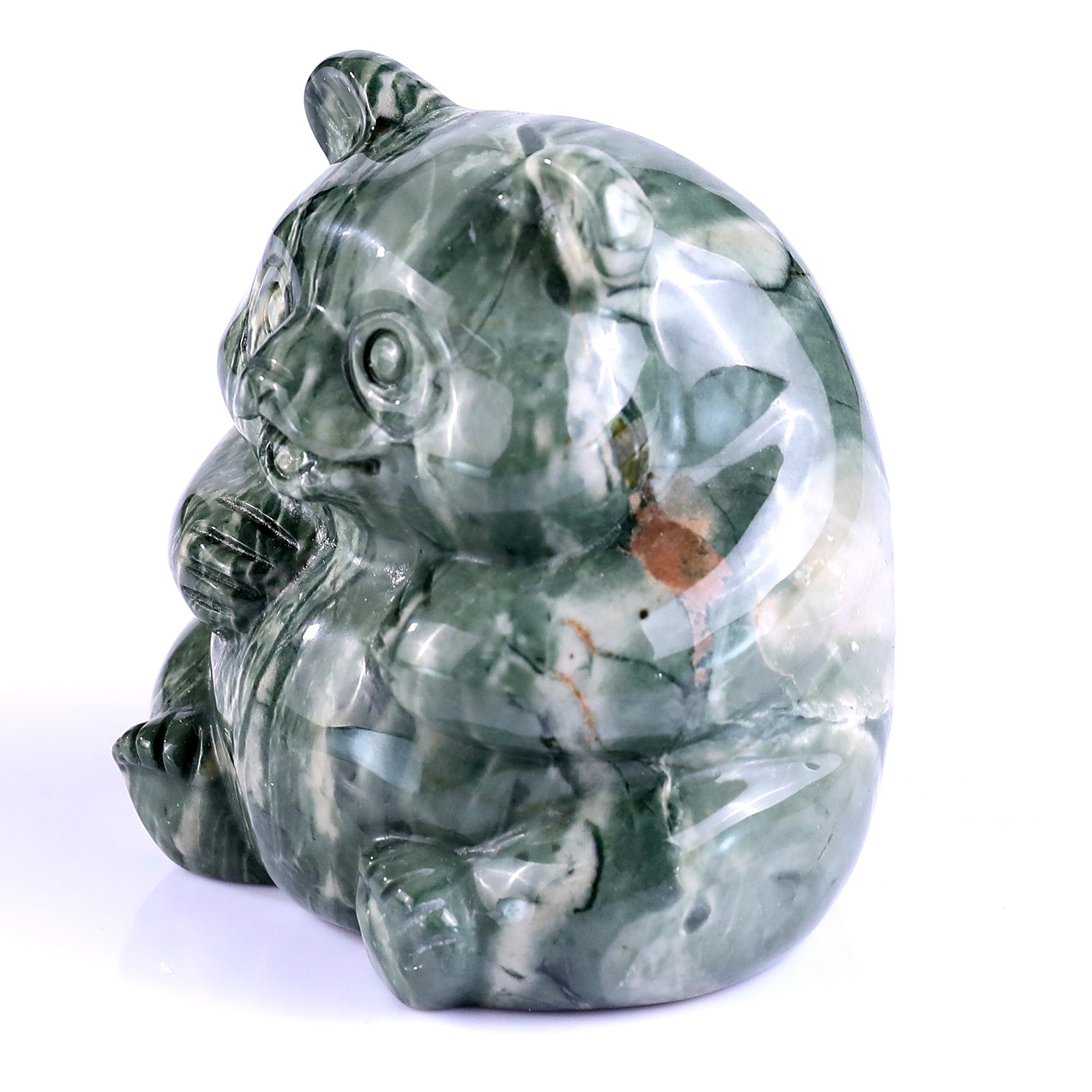 Nicedony 2.8" Jiulong Jade Hand Carved Crystal Panda Sculpture - View 9