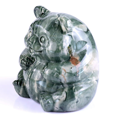 Nicedony 2.8" Jiulong Jade Hand Carved Crystal Panda Sculpture - View 9