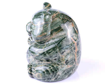 Nicedony 2.8" Jiulong Jade Hand Carved Crystal Panda Sculpture - View 24